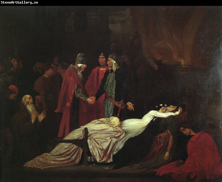 Lord Frederic Leighton The Reconciliation of the Montagues and Capulets over the Dead Bodies of Romeo and Juliet